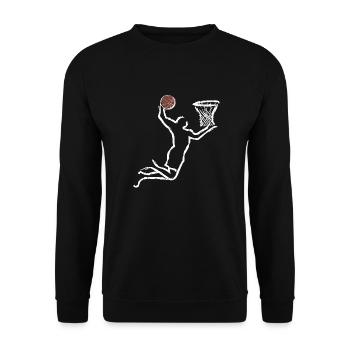 Basket ball player - Unisex Sweatshirt - black - Front - Alina (178cm) & Michal (187cm)