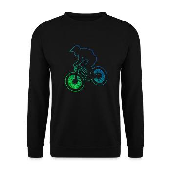 VTT Cycliste Cycliste Femme Mountainbik - Sweat-shirt Unisexe - noir - Devant - Alina (178cm) & Michal (187cm)