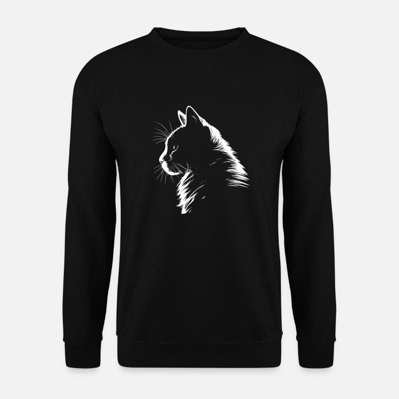 Katze, katzenmotiv - Unisex Pullover - Schwarz
