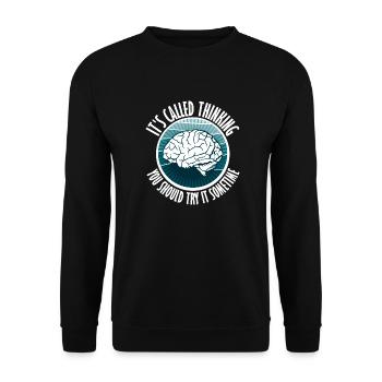 C’est ce qu’on appelle penser que vous devriez l’essayer un jour - Sweat-shirt Unisexe - noir - Devant - Alina (178cm) & Michal (187cm)