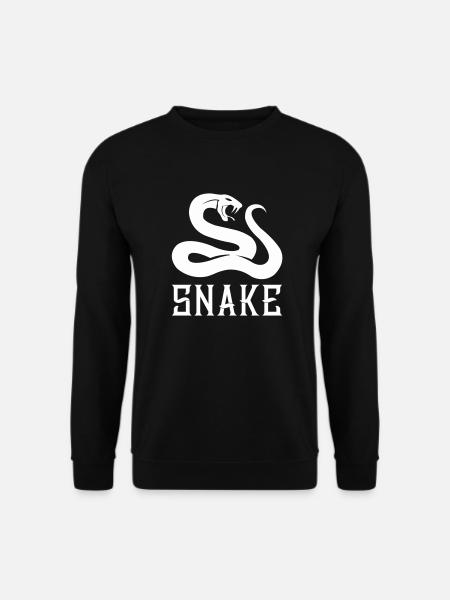 snake white - Unisex Pullover - Schwarz