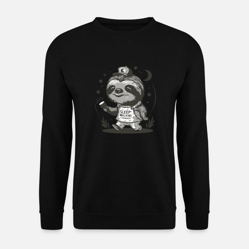 Sloth Sleepwalker Night - Unisex Sweatshirt - black