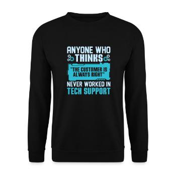 Probably Need Tech Support Some Day Tech Support C - Unisex Sweatshirt - black - Front - Alina (178cm) & Michal (187cm)