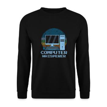 Computer Whisperer Computer Tech Support - Unisex Sweatshirt - black - Front - Alina (178cm) & Michal (187cm)