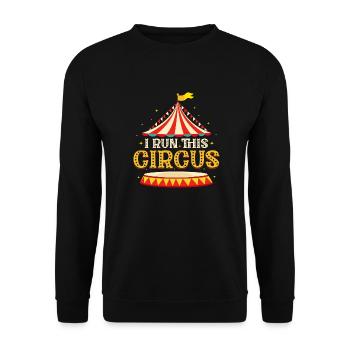 I Run This Circus Acts Costume Party - Unisex Sweatshirt - black - Front - Alina (178cm) & Michal (187cm)