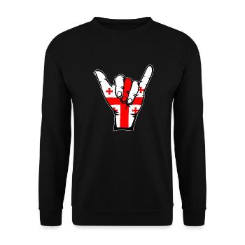 Icône de surf du drapeau de la Géorgie - Sweat-shirt Unisexe - noir - Devant - Alina (178cm) & Michal (187cm)