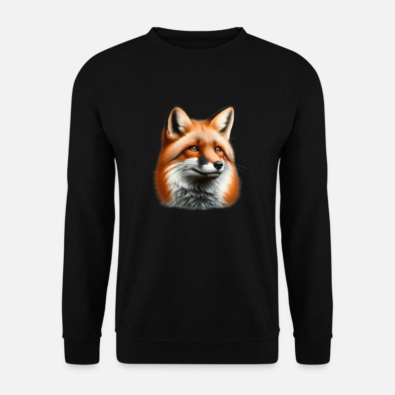 Trippy Polka Dot Fox - Unisex Sweatshirt - black