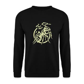 animal beast wildlife animal species art forest flora - Unisex Sweatshirt - black - Front - Alina (178cm) & Michal (187cm)