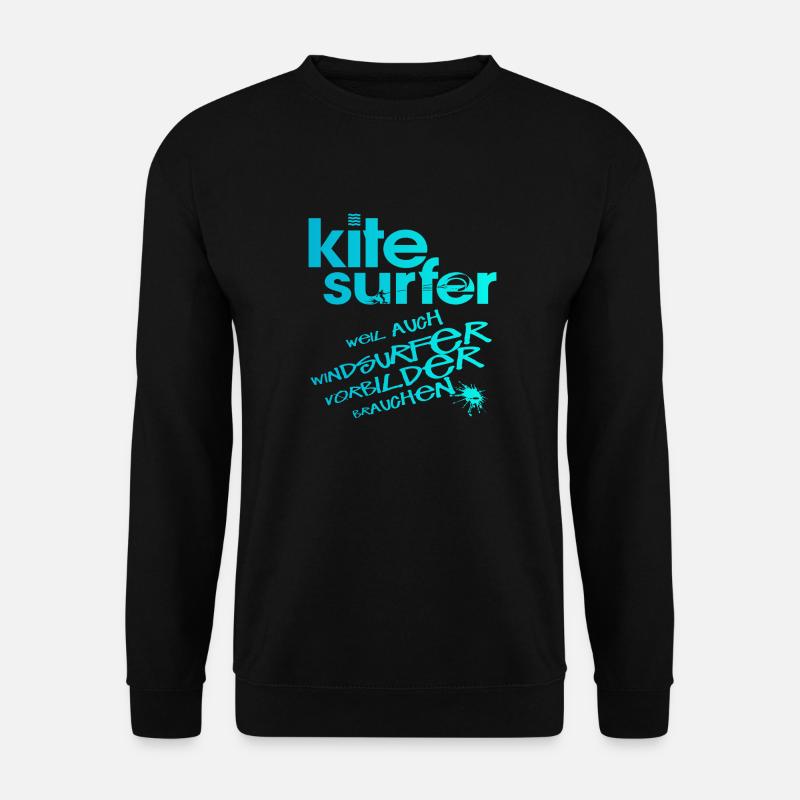 Kitesurfer vs Windsurfer - Unisex Pullover - Schwarz