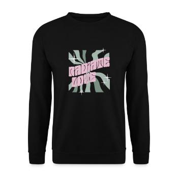 radiate love - Unisex Pullover - Schwarz - Vorne - Alina (178cm) & Michal (187cm)