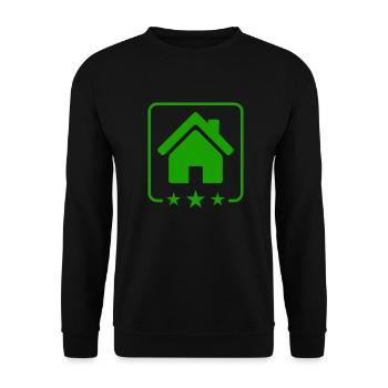 House Icon Icon - Unisex Sweatshirt - black - Front - Alina (178cm) & Michal (187cm)