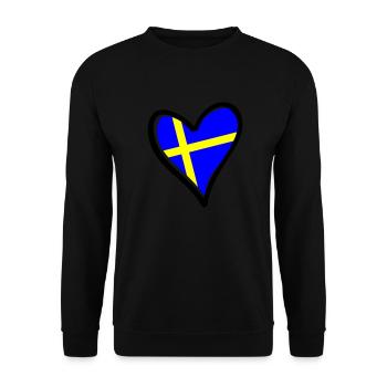 Suède Cœur - Sweat-shirt Unisexe - noir - Devant - Alina (178cm) & Michal (187cm)