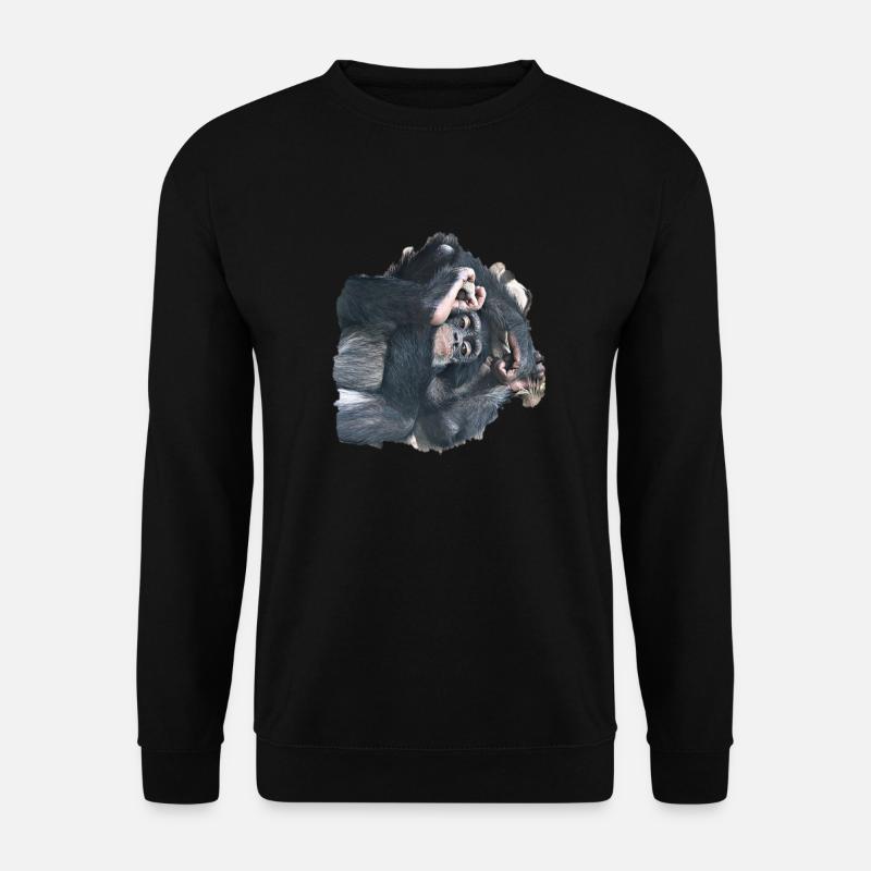 Schimpanse - Unisex Pullover - Schwarz