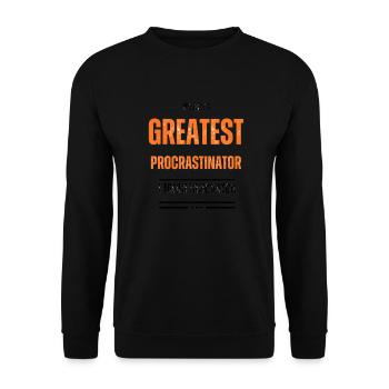 The genius of procrastination - Unisex Sweatshirt - black - Front - Alina (178cm) & Michal (187cm)
