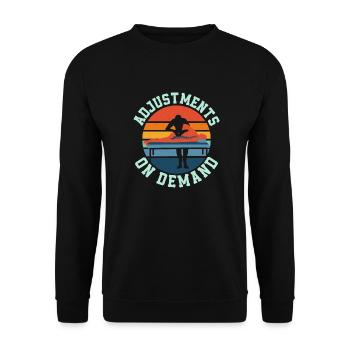 Adjustments On Demand Chiropractor Physical Therap - Unisex Sweatshirt - black - Front - Alina (178cm) & Michal (187cm)