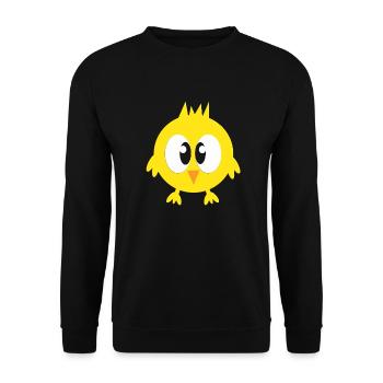 Kinder Küken gelb - Unisex Pullover - Schwarz - Vorne - Alina (178cm) & Michal (187cm)