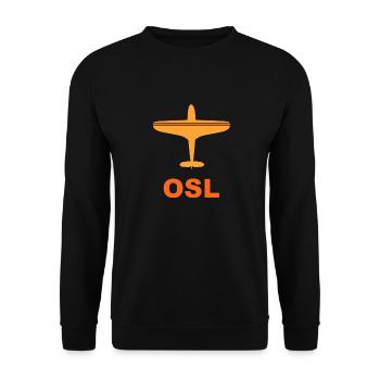 Oslo Airport Gardemoen - Norway - Spotter - Unisex Sweatshirt - black - Front - Alina (178cm) & Michal (187cm)