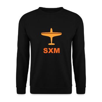 Aéroport de Sint Maarten - SXM - Spotter - Spotting - Sweat-shirt Unisexe - noir - Devant - Alina (178cm) & Michal (187cm)