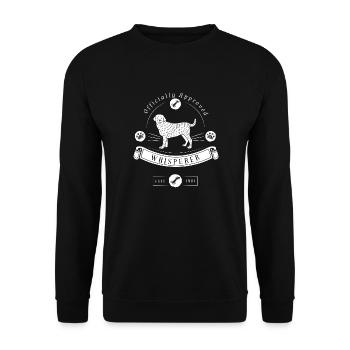 Hunde Flüsterer Desing - Unisex Pullover - Schwarz - Vorne - Alina (178cm) & Michal (187cm)