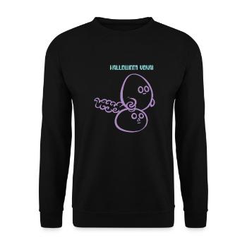 HalloweenYokai 2 - Unisex Sweatshirt - black - Front - Alina (178cm) & Michal (187cm)