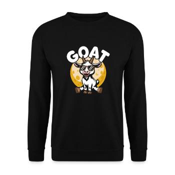 I'm the GOAT - Unisex Sweatshirt - black - Front - Alina (178cm) & Michal (187cm)
