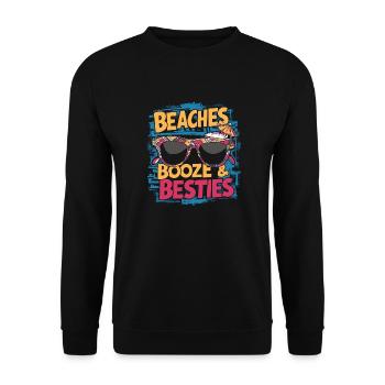 Girls' Vacation – Beaches, Drinks, Girlfriends - Unisex Sweatshirt - black - Front - Alina (178cm) & Michal (187cm)