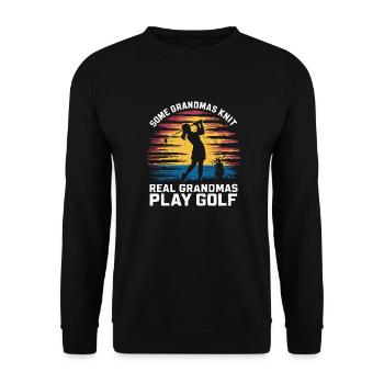 De vraies mamies qui jouent au golf - Sweat-shirt Unisexe - noir - Devant - Alina (178cm) & Michal (187cm)