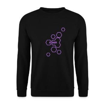 Name: Aiden - Unisex Sweatshirt - black - Front - Alina (178cm) & Michal (187cm)