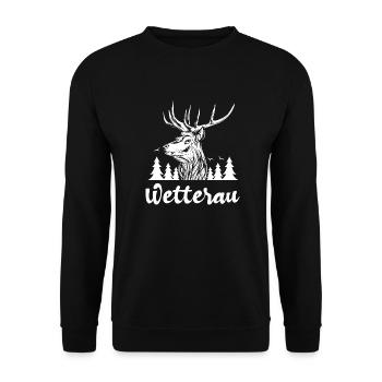 Wetterau - Unisex Pullover - Schwarz - Vorne - Alina (178cm) & Michal (187cm)