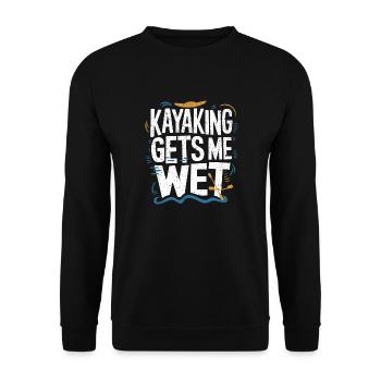 Funny idea for kayak fans - Unisex Sweatshirt - black - Front - Alina (178cm) & Michal (187cm)