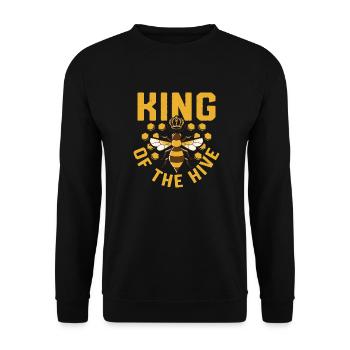 King Of The Hive Beekeeper Apiarist Beekeeping - Unisex Sweatshirt - black - Front - Alina (178cm) & Michal (187cm)