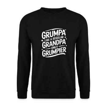 Papy Grand-père Famille Fête des pères - Sweat-shirt Unisexe - noir - Devant - Alina (178cm) & Michal (187cm)