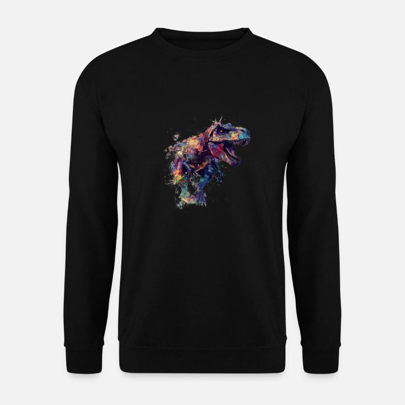 T Rex Klecks - Unisex Pullover - Schwarz