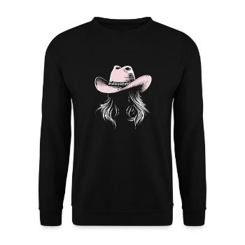 Pferd Pferde Reiten Reiterin 2 - Unisex Pullover - Schwarz - Vorne - Alina (178cm) & Michal (187cm)