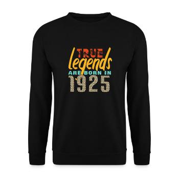 vintage 1925 né en 1925 100 ans bar code anniversa - Sweat-shirt Unisexe - noir - Devant - Alina (178cm) & Michal (187cm)