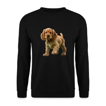 Cocker Spaniel puppy - Unisex Sweatshirt - black - Front - Alina (178cm) & Michal (187cm)