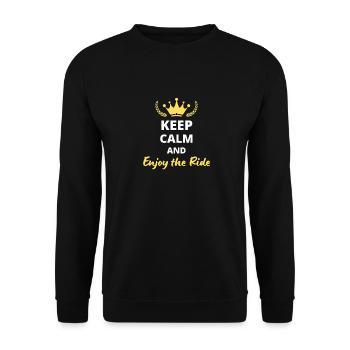 Keep Calm and Enjoy the Ride - Adventure Design - Sweat-shirt Unisexe - noir - Devant - Alina (178cm) & Michal (187cm)