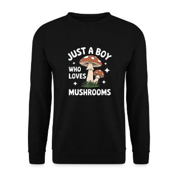 Mushroom Mushrooms Funghi Mushroom - Unisex Sweatshirt - black - Front - Alina (178cm) & Michal (187cm)