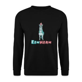 einhirn - Unisex Pullover - Schwarz - Vorne - Alina (178cm) & Michal (187cm)