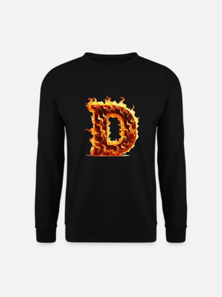 d buchstabe feuer - Unisex Pullover - Schwarz