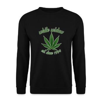 white widow -est. since 1994 - Unisex Sweatshirt - black - Front - Alina (178cm) & Michal (187cm)
