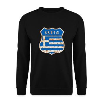 Crete - Unisex Sweatshirt - black - Front - Alina (178cm) & Michal (187cm)