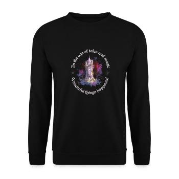 In the age of tales and magic - Unisex Sweatshirt - black - Front - Alina (178cm) & Michal (187cm)