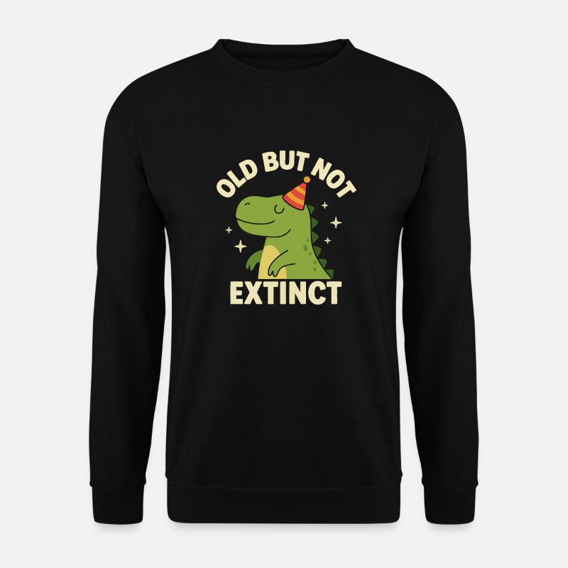 Lustiger Dino – Geburtstagsgeschenk Idee - Unisex Pullover - Schwarz