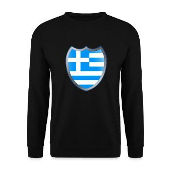 Greece (Griechenland_Wappen) - Unisex Pullover - Schwarz - Vorne - Alina (178cm) & Michal (187cm)