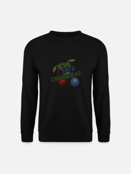 Anti I Hate Christmas Shirt Gegen Weihnachten - Unisex Pullover - Schwarz