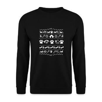 Vet shirt gift dog cat Ugly Christmas - Unisex Sweatshirt - black - Front - Alina (178cm) & Michal (187cm)