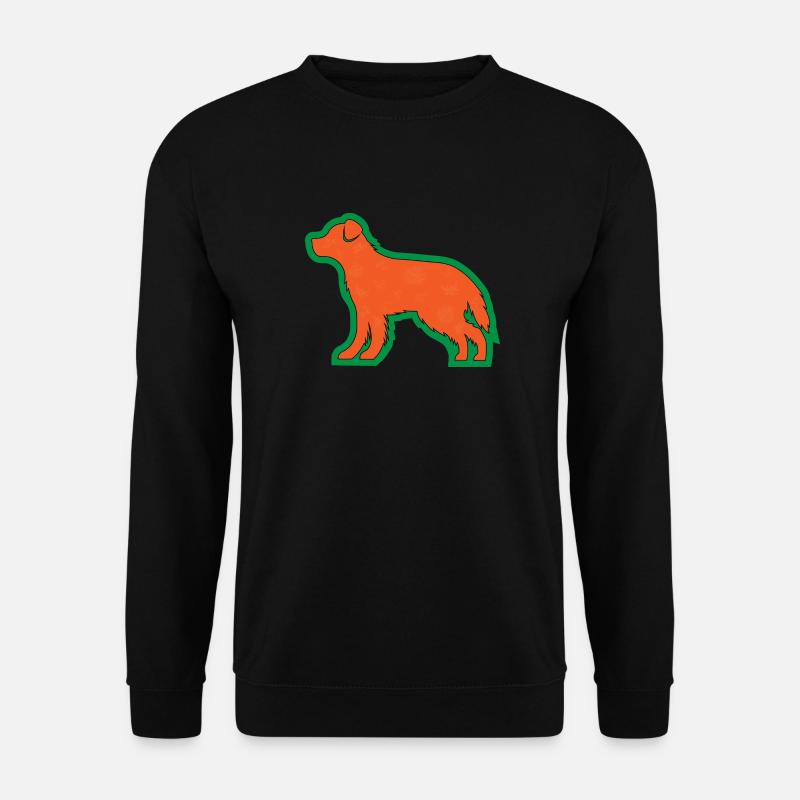 Retriever mit Blättern - Unisex Pullover - Schwarz