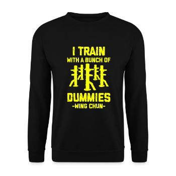 Wing Chun Humor Für Kampfsportler - Unisex Pullover - Schwarz - Vorne - Alina (178cm) & Michal (187cm)
