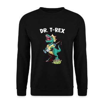 Dr. T-Rex Dinosaurier Impfung Superspreader - Unisex Pullover - Schwarz - Vorne - Alina (178cm) & Michal (187cm)